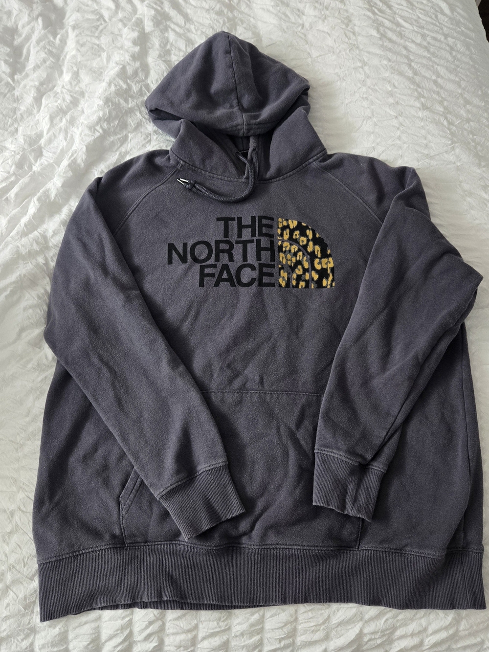 The North Face leopard print logo hoodie - Women's XL